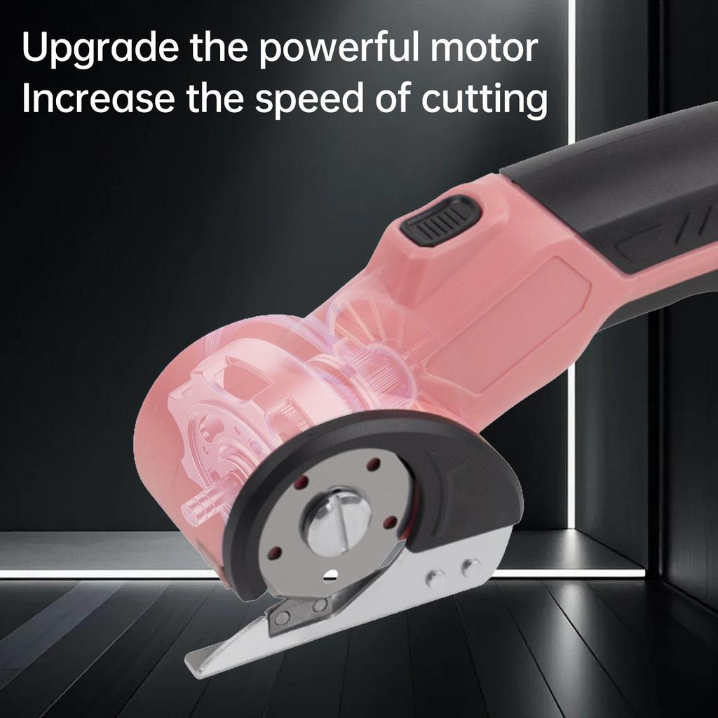 Cordless Electric Scissors 3.6V Re Able Cardboard Box Cutter Fabric Scissor with Spare Blade   Lock & LED Light for Leather Carpet Plast