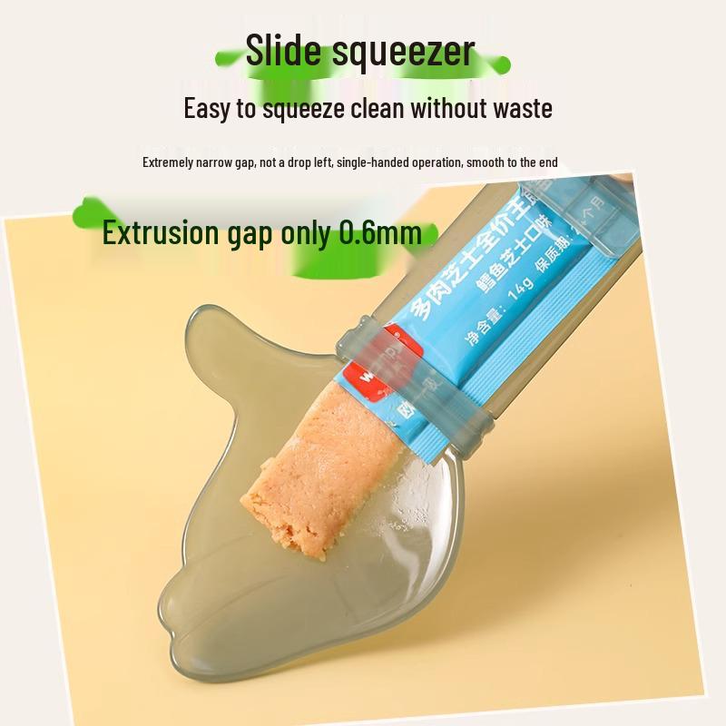 Large Cat Strip Feeder & Squeezer Kit with Feeding Spoon - Special Kitten Snack Supplies