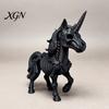Dark Fantasy Wohnkultur 3D Gedrucktes Pferde Skelett Ornament, Hörner Knochen Statue, Kreatives Gruseliges Innenraum Ornament PLA Handwerk für Halloween Und Spuk