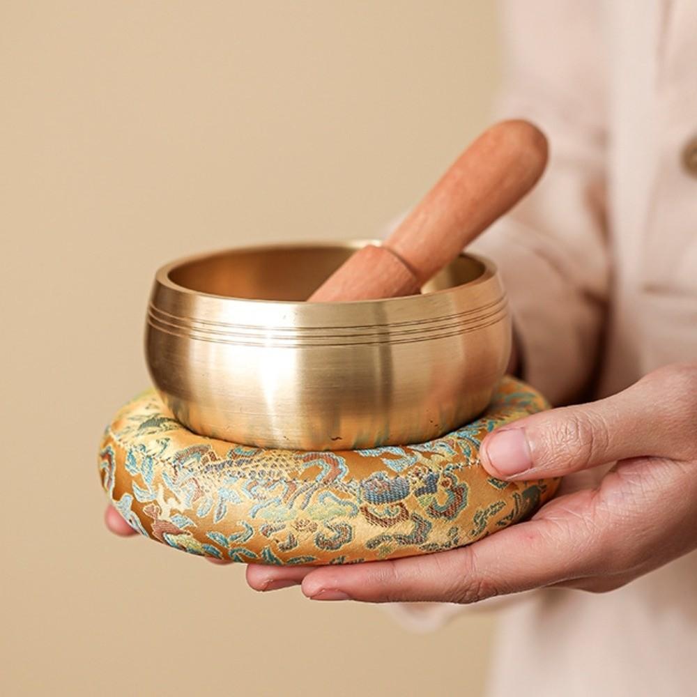Brocade Sound Kupfer Aus Matte Donut Form Holzfisch Untersetzer Klangschalen Matte Yoga