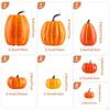 Artificial Pumpkin Assortment, Set of 12 Pieces for Fall And Halloween Decor
