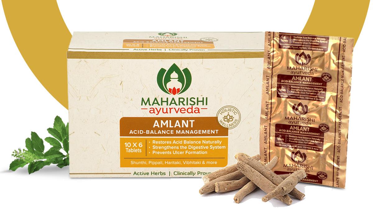 

Упаковка з 5 X Maharshi Ayurveda Amlant (10 X 6) Таблетки ДЛЯ ЗНЯТТЯ КИСЛОТНОСТІ І ГАЗОВІННЯ Печія