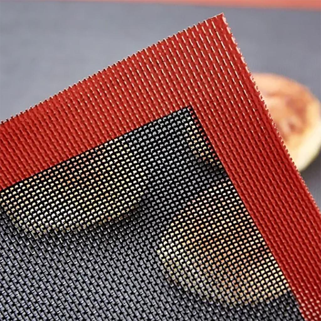 Bakmatta i nät Stickfri Livsmedelsgodkänd Glasfiber Andningsbar Snabb Ugnsfolie för Mikrovågsugn