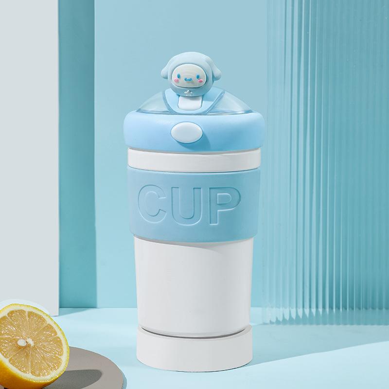 Creative Straw Cup, Simple Women's Glass Cup, Office Girl, High-looking and Cute Water Cup, Double-layer Insulated Cup