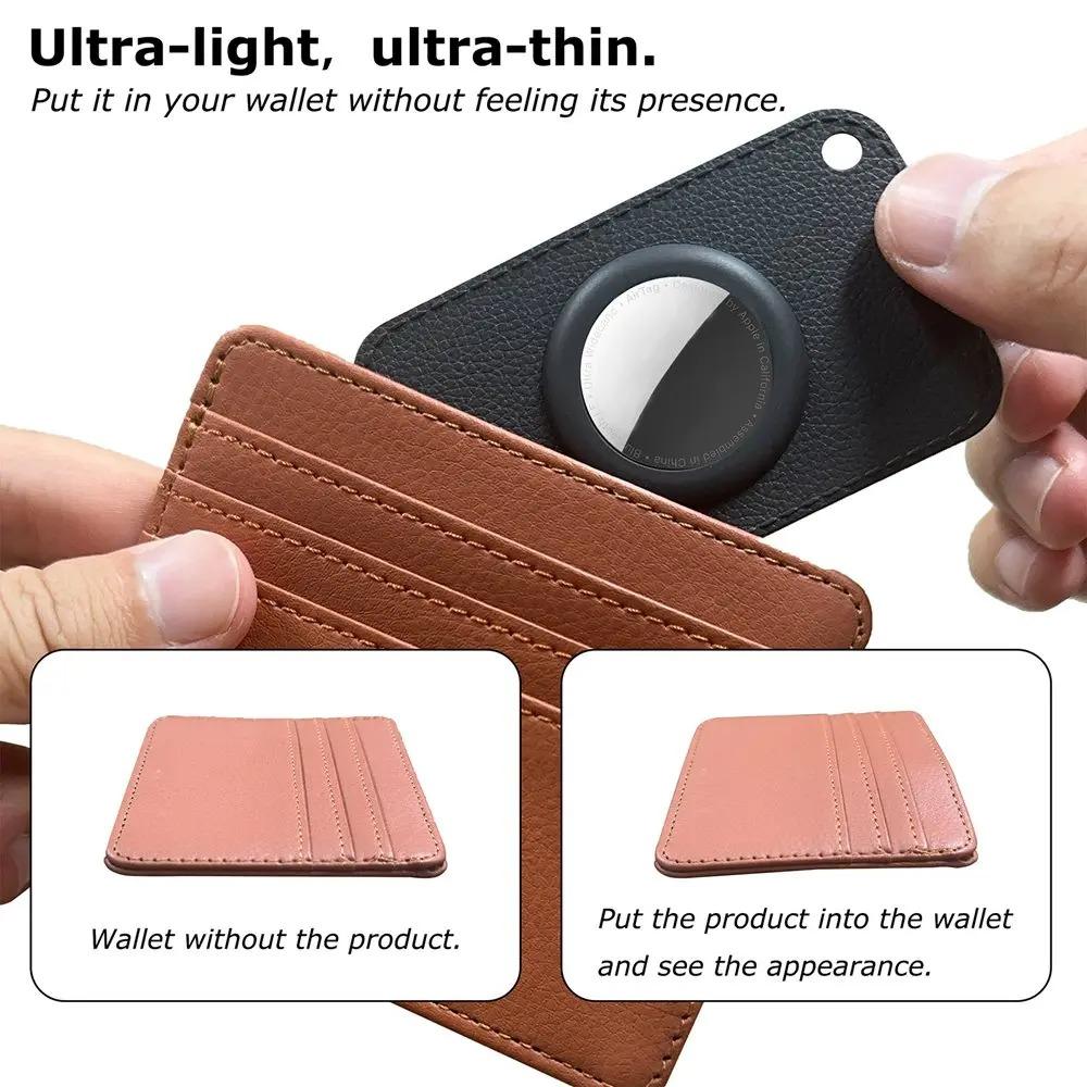 Ultra-thin TPU Protective Card Holder For AirTag Designed As An Anti-loss Card Sleeve for Wallets Keys and Travel Accessories