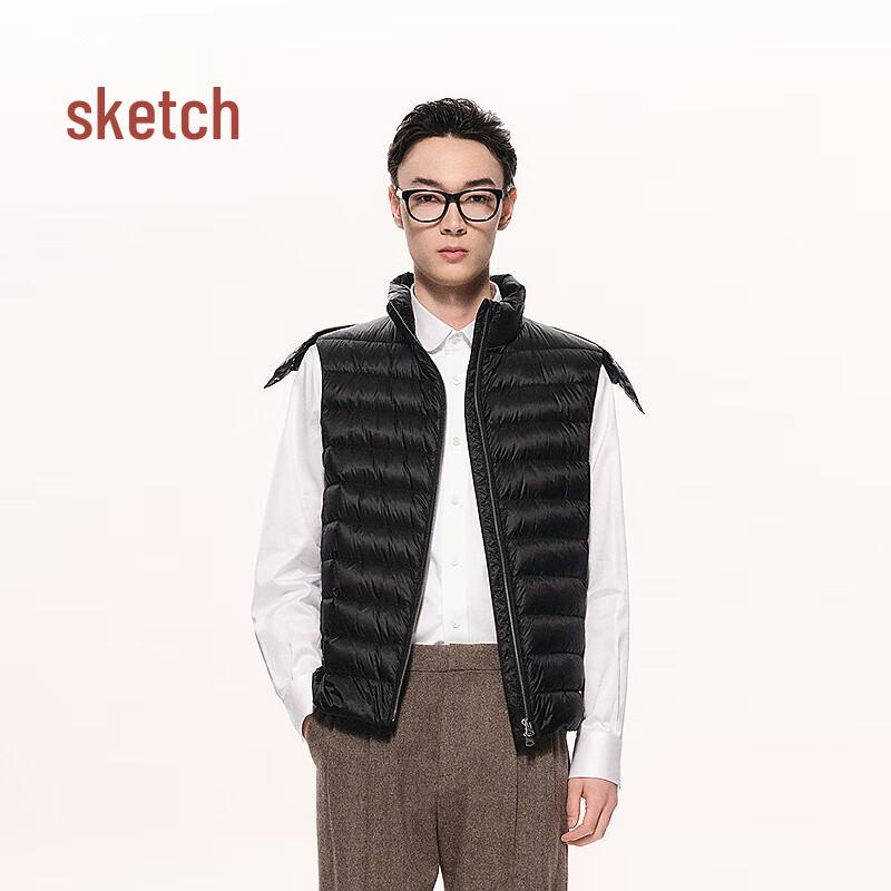 

SUPIN Мужской приталенный жилет с капюшоном из гусиного пуха M