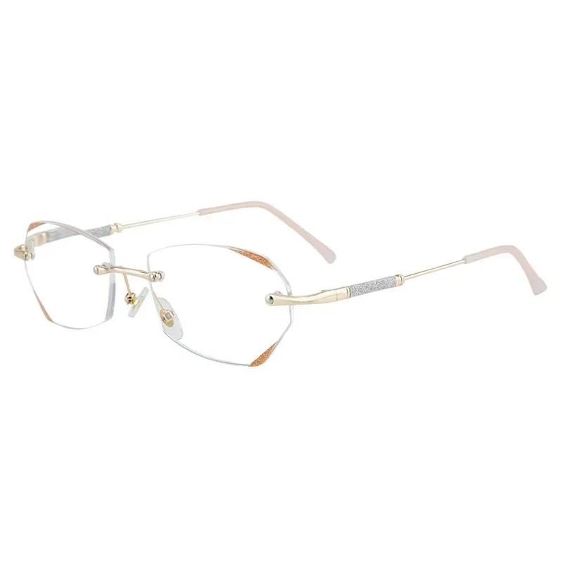 

Anti Blue Light Blocking High Definition Women Reading Glasses with Ultra-lightweight and Stylish Frameless Plano Eyeglasses 0