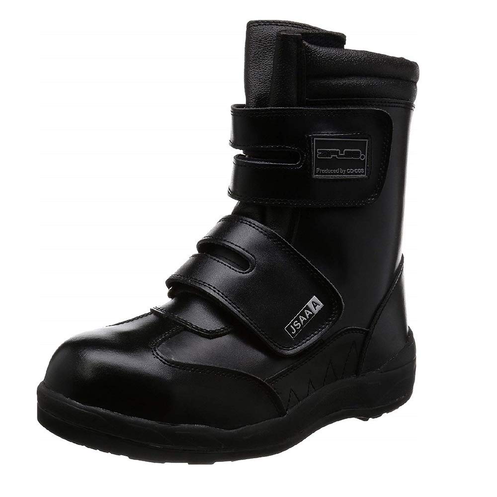 CO-COS nobuoka Pro Sneakers, JSAA Certified, Velcro-Type, Sweat-Absorbent Lining, Oil-Resistant Sole, Ziproa, Men's, Black, 30 cm