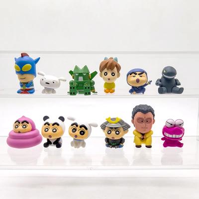 Shinchan Shinnosuke Nohara Family Figures Gashapon Capsule Toy Shiro Himawari Misae Hiroshi Tsuru Mini  Figurine Kids Gifts