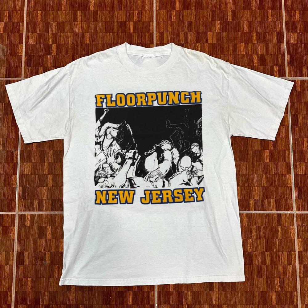Rare Floorpunch - New Jersey WHITE 1 SIDED T Shirt  Unisex T-Shirt XXXXL