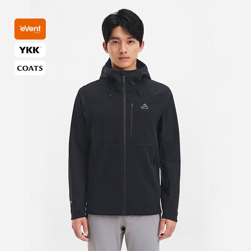 PELLIOT Men's Hooded Windproof Softshell Jacket