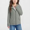 Children's Autumn/Winter Warm Fleece Hooded Pocket Long-Sleeve Solid-Color Jacket