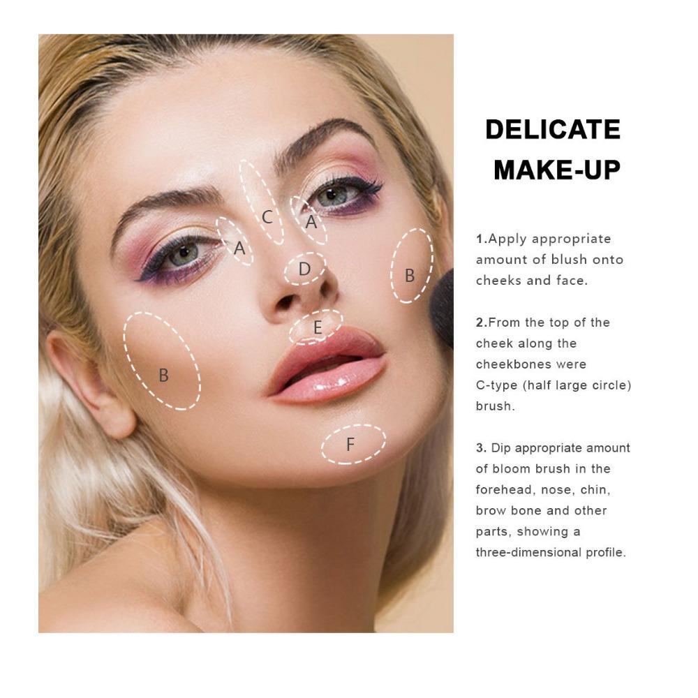 Misiou Beauty Naturally High-light Pearl Light Helles und gleichmäßiges rosa Puder, zartes Rouge, Hug The Four Seasons Four-Color Blush Integrated Plate