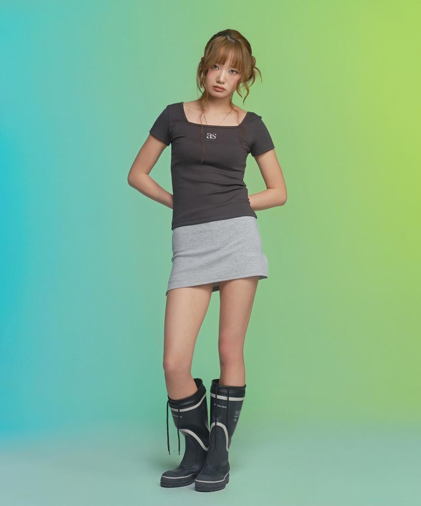 Aejeuon Dolly Mini Skirt / Gray
