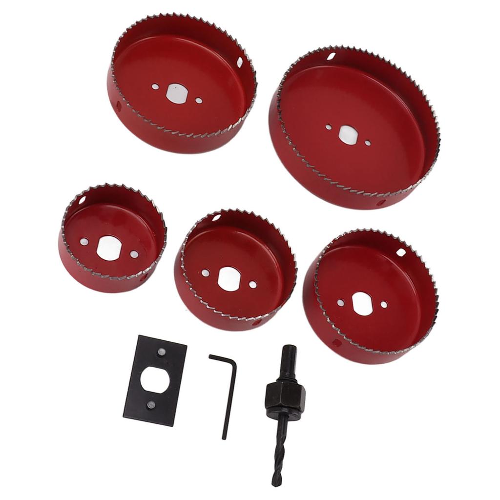 8 Piece Set Hole Saw Center Drill Bit Cutting Hole Opener Woodworking Hole Cutter for Metal Plastic Wood Plate