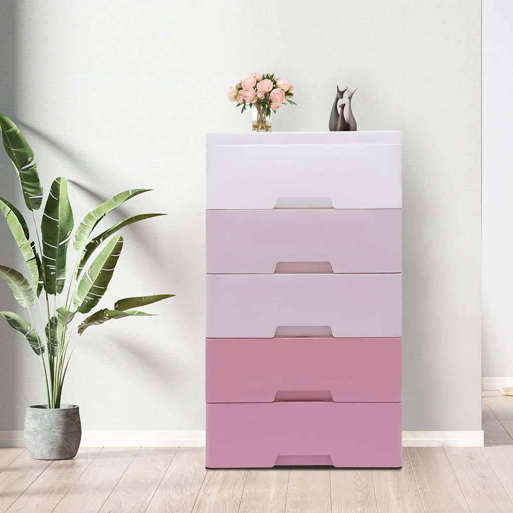 5-Tier Storage Tower with 5 Drawers, Organizer Rack Closet for Clothes, Ideal for Storing Clothes, Towels, and Toys