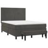 Maison Exclusive - Lattenrost und Matratze Dunkelgrau 140x190cm Samt