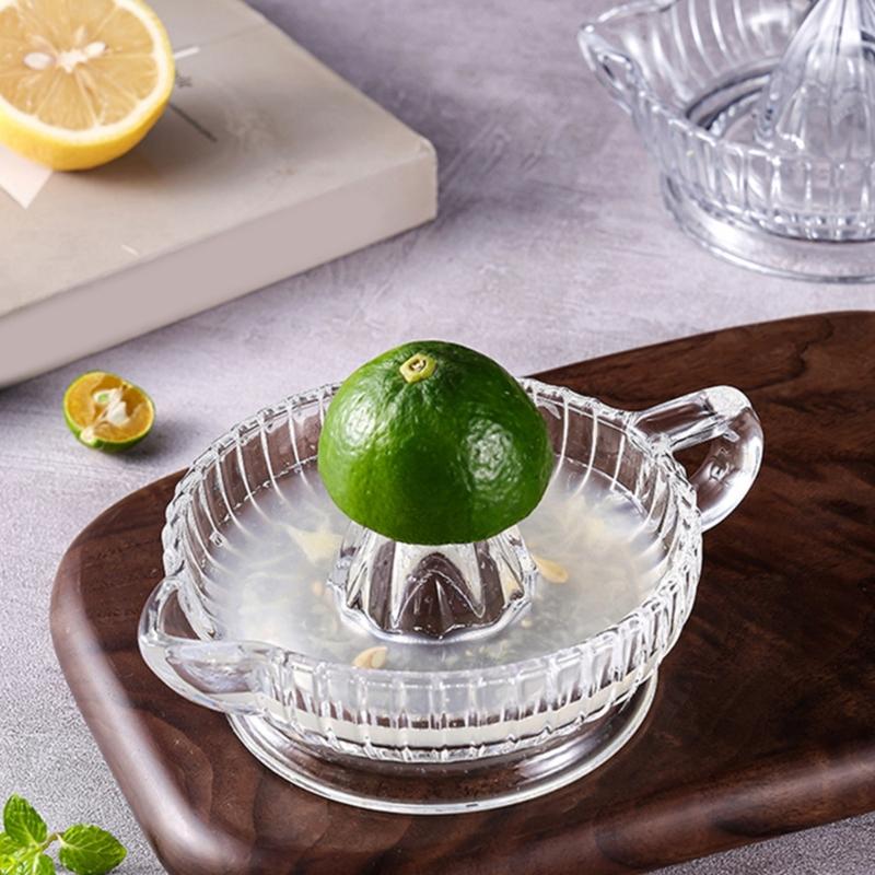 Glass Hand Press Juicer Multipurpose Manual Juicer with Handle For Freshing Lemon And Lime Juice Extraction Kitchen Tool