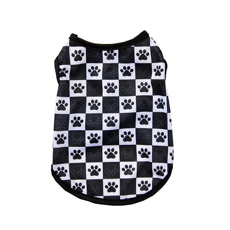 Summer Cat Clothes Vest Mesh Breathable Pet T-shirt For Small Medium Dogs Cats Fashion Plaid Print Puppy Kitten Shirt Outfits
