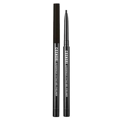 COSNORI Super Proof Fitting Gel Eyeliner Pencil 0.13g, 01 Vivid Black, 1 Piece
