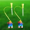 Cartoon Golf Ball Tees 8.3mm Golf Rubber Tees Golf Accessories   Insert Into Grass
