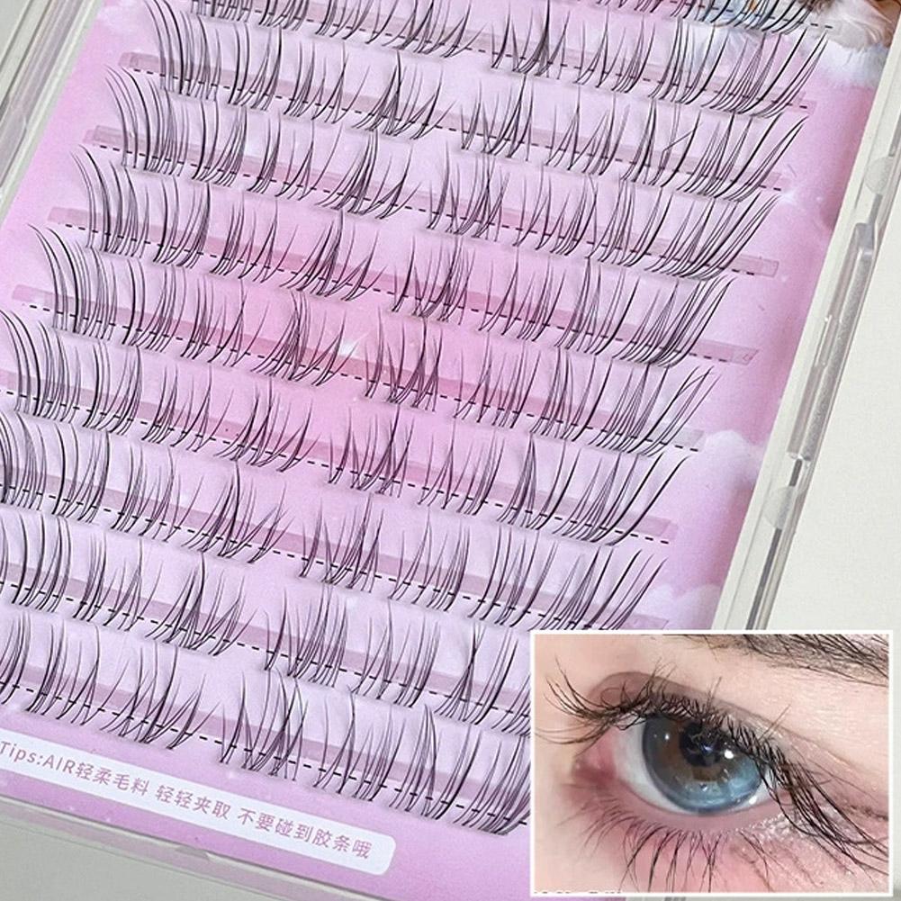 DIY Fox Style False Eyelash 10 Rows 8-14mm Soft Natural Curly Foxes Cluster Segmented Eyelash Extensions Lashes Makeup Tool