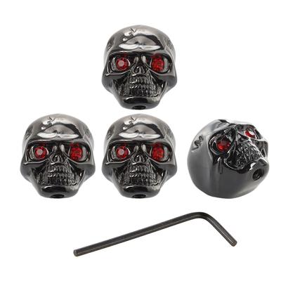 4 S-kull Design E-Gitarre Metall Lautstärkeregler Kappe Bass Lautstärkeregler Potentiometerkappe mit