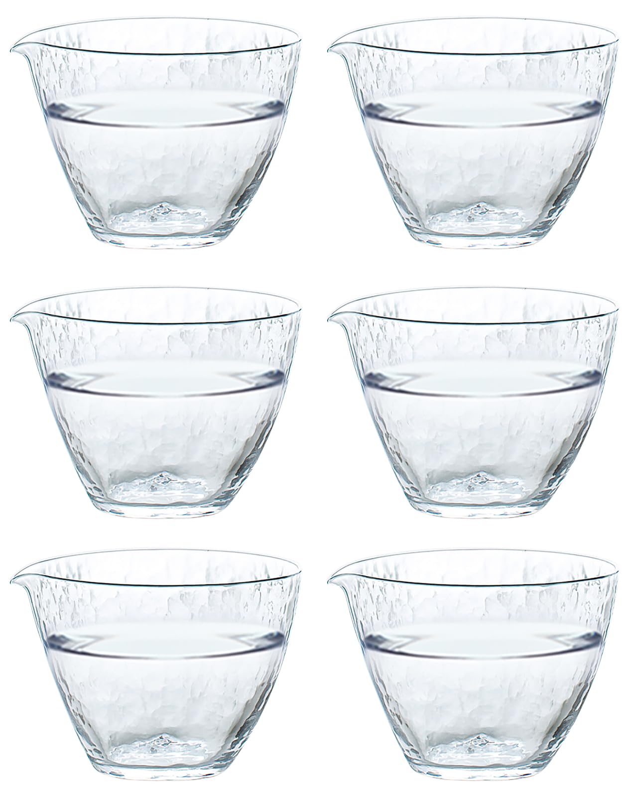 Бутылки для саке Toyo Sasaki Glass, стиль катакути, 270 мл, набор из 6 штук, сделано в Японии, чаши катакути, кувшины, декантеры, N63710