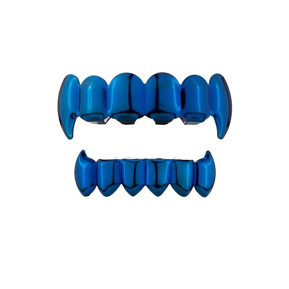 Anti Slip Teeth Grillz Top Bottom Set Glossy Finish Teeth Jewelry Fashion Teeth Grillz Caps Events