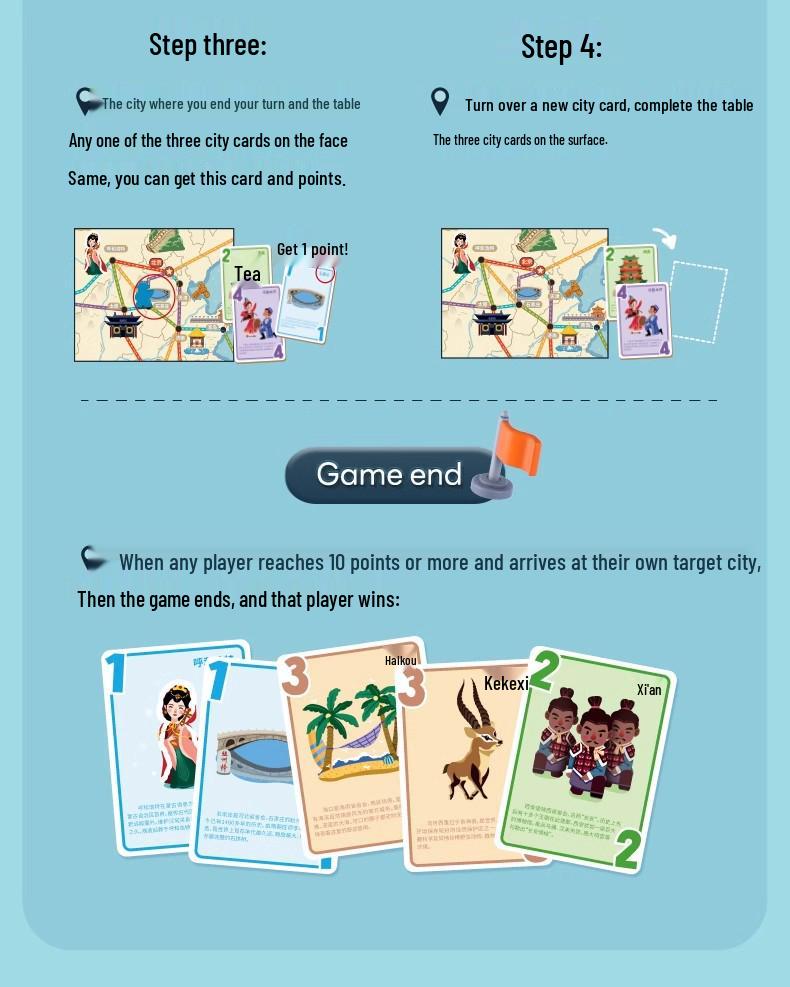 Rays Fish Mountain River Adventure: Interactive Geography Board Game for Kids and Parents - Explore Chinese Cities
