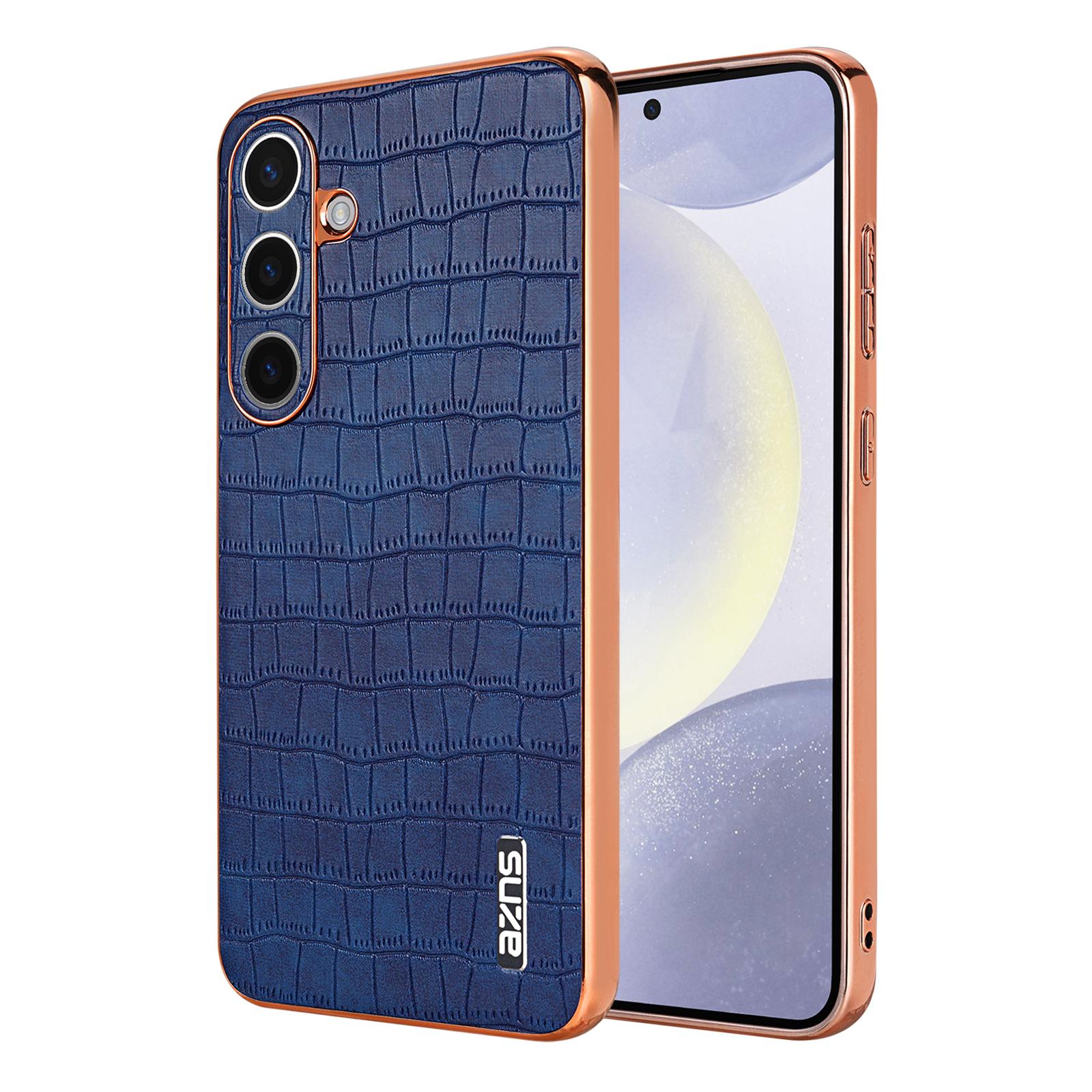 AZNS For Samsung Galaxy S26+ Case Electroplating Crocodile Texture PU + TPU Phone Cover