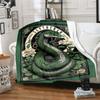 1pc Slytherin Snake Ambition Cartoon Blanket,Portable Throw for Travel & Camping, All Season Cozy Blanket,Ideal Gift