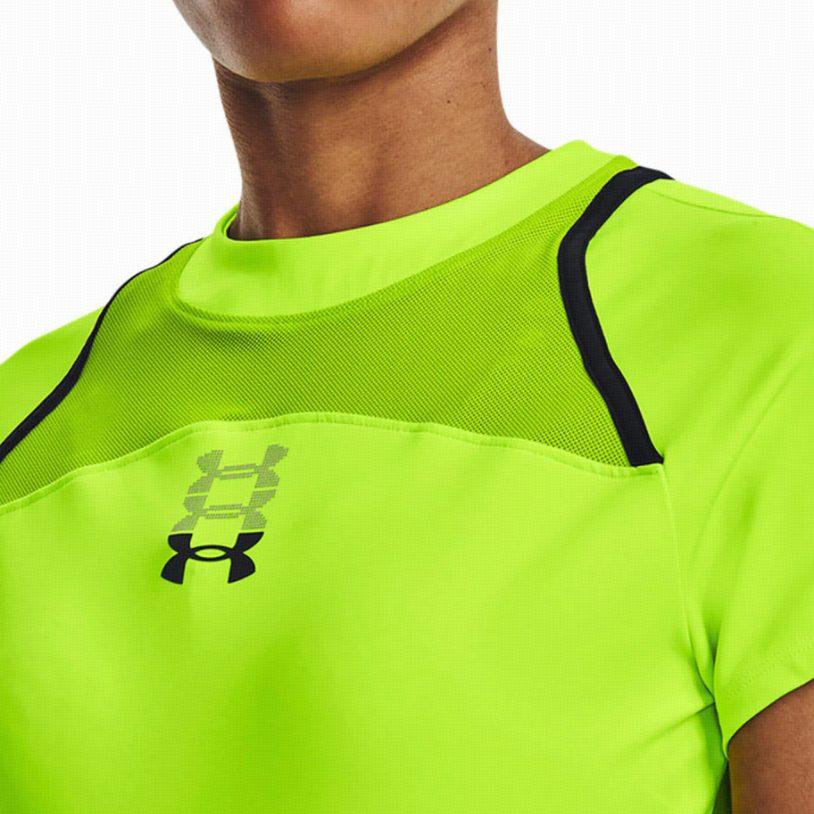 Under Armour Anywhere Crop Tops Women's Green Crew Neck Moderate 1376816-369