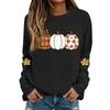 Women's Casual Long Sleeve Halloween Print Neck Top