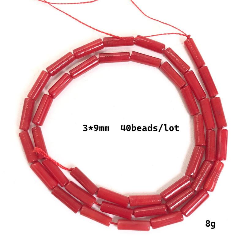 Natural Cylindrical Coral Bead Irregular Isolation Loose Beads for Jewelry Making DIY for Charms Bracelet Necklace Accessories