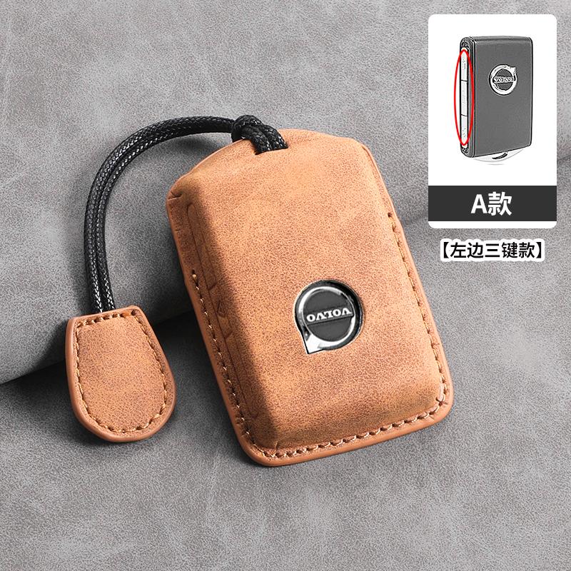 PU Leather Car Key Bag Protection Case for Volvo CX60 CX40 CX90 V40 V50 V70 S60 AWD RDESIGN S40 S90 T6 Car Accessories