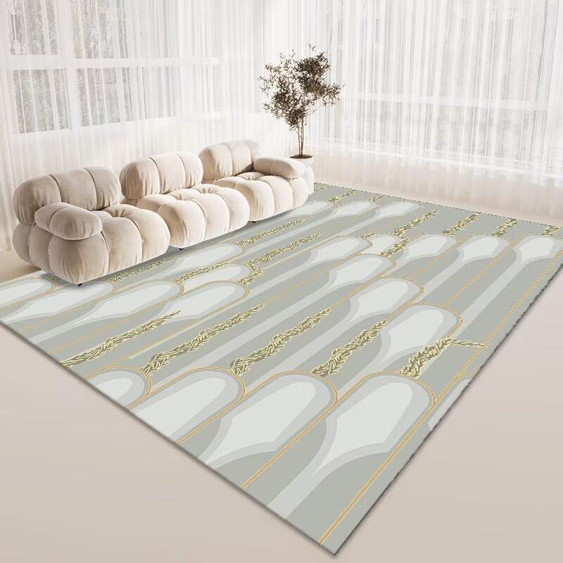 Simple Crystal Velvet Carpet, Living Room Coffee Table Dirt-Resistant And Easy To Take Care Of Floor Mat, Hotel Lobby Homestay Floor Mat
