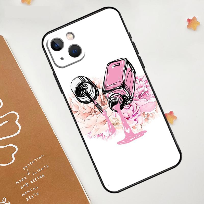 Nail Polish Case For iPhone 12 11 13 14 15 16 Pro Max XS X XR Plus 2021 13 12 Mini Fundas