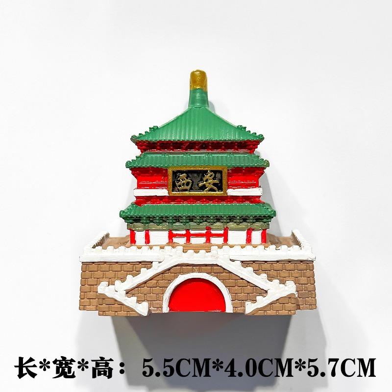 China Souvenirs Chinese New Year Lantern Fridge Magnets Hangzhou Leifeng Tower Guiyang Fenghuang Ancient Town Fridge Stickers