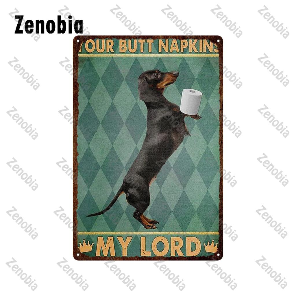 Animal Pet Black Cat Metal Poster Funny Vintage Plaque Metal Signs Tin Signs Cat Sitting On Toilet Tin Plate for Bathroom Decor