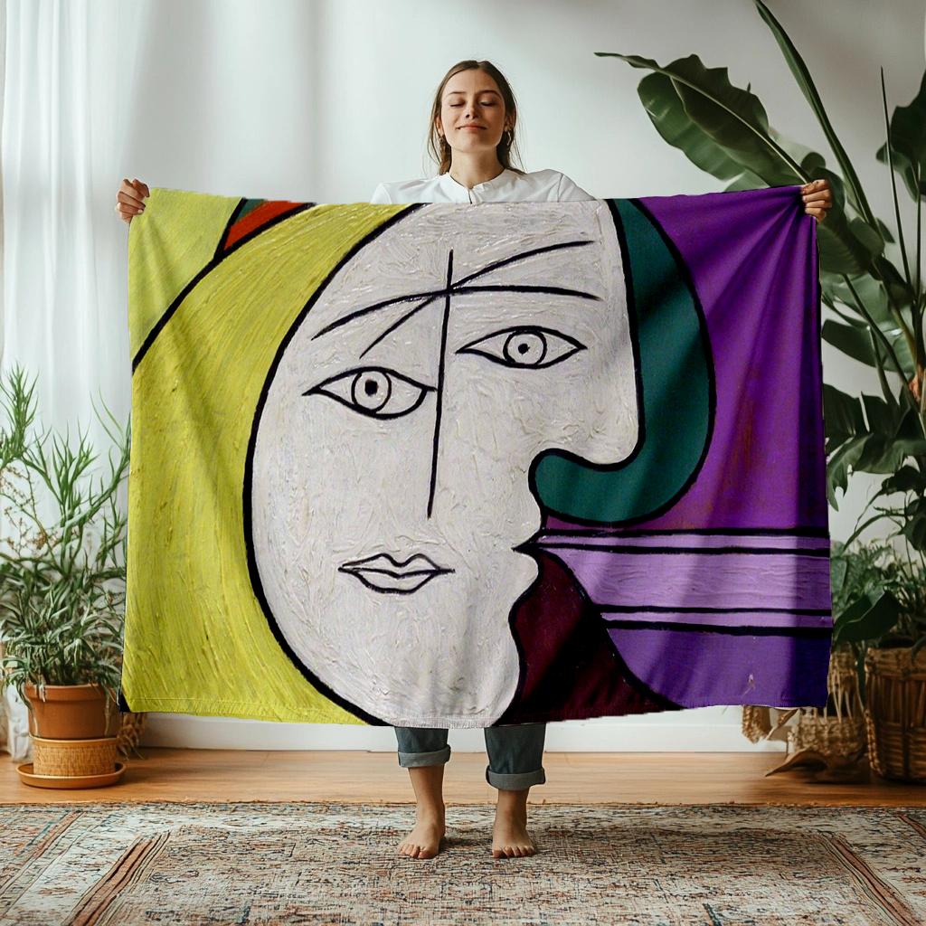 Picasso Abstract Style Painting Thin Printed Blanket Camping Throw Bed Sofa Office Air Conditioning Soft Leisure Blankets
