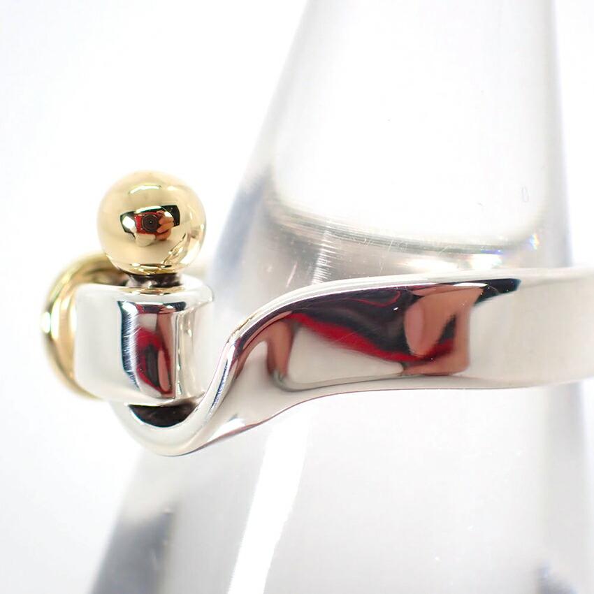 [Used] TIFFANY 925/750 Hook & Eye Ring / Size 8 / J77-2