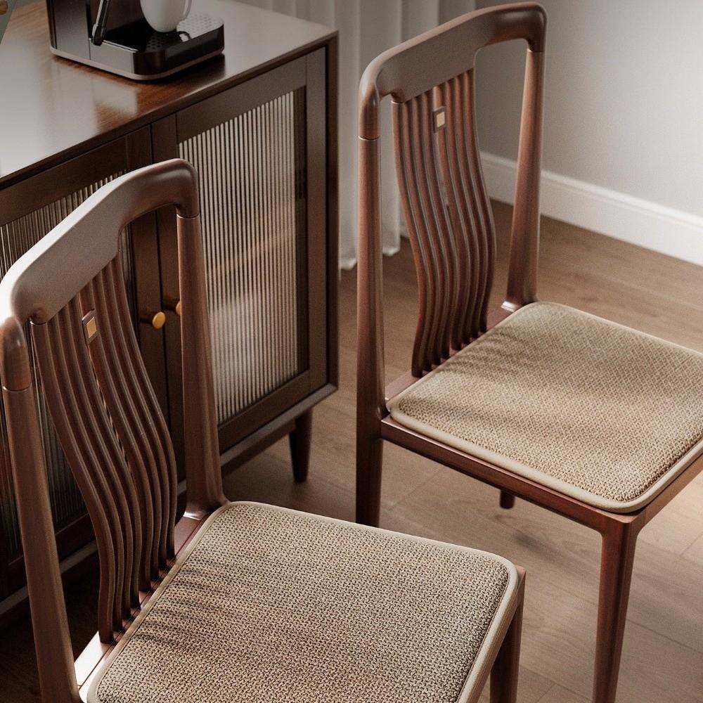 Memory Foam Chair Cushion Thick 1.5cm Chair Mat Comfortable Linen Fabric Seat Pad Dining Chair