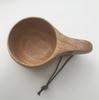 Tawatawa Kuksa Wooden Mug, Natural Wood, Approx. 8cm Diameter, Handmade Cup