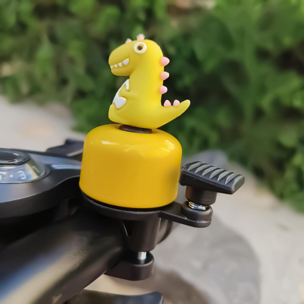 Metal Dinosaur Bike Bell Loud Crisp Sound Cartoon Horn For Kids Adults Women, Fits Scooter Cruiser Bicycle, Road Path Driveway