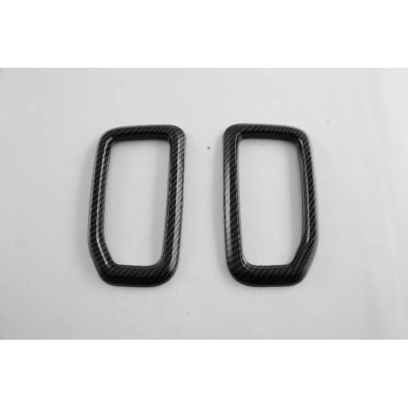 

For Ford Everest Ranger T9 2024 ABS Carbon Front Dashboard AC Air Outlet Vent Frame Cover Trims Car Styling Accessories вуглецевого волокна, чорного кольору