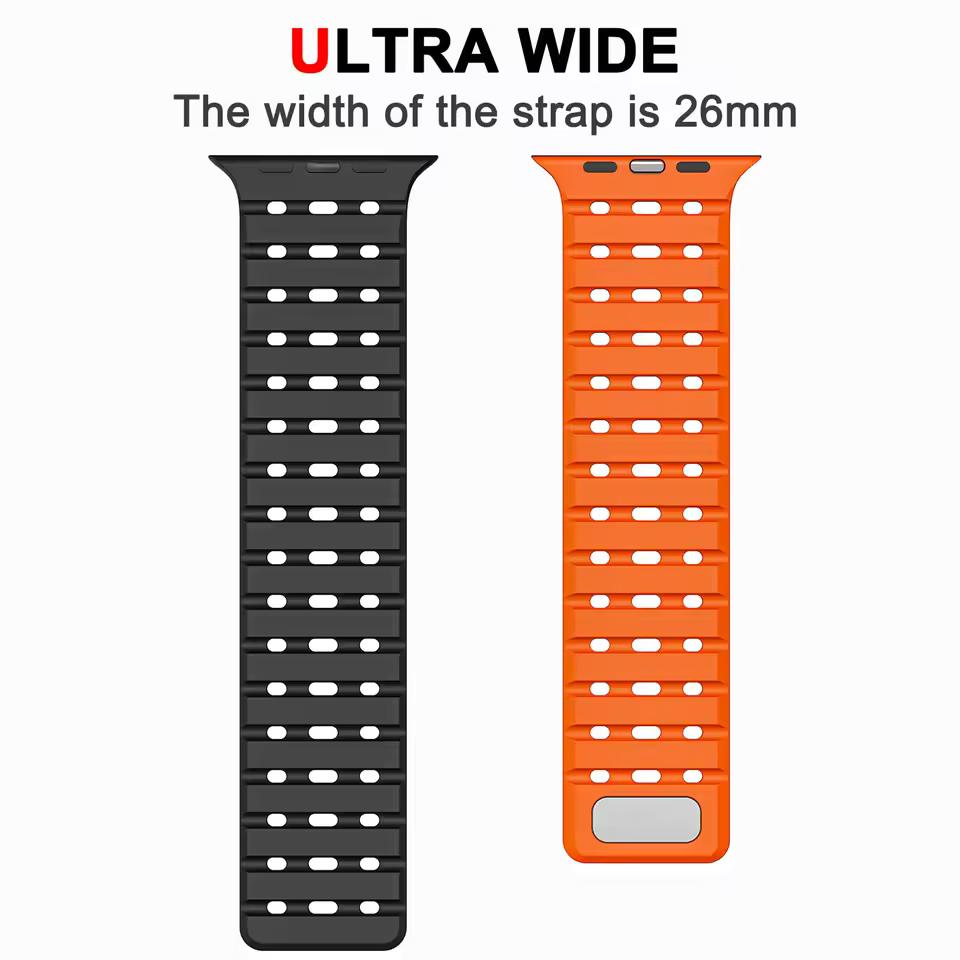 Magnetic Strap For Apple Watch Ultra 3 49mm 46mm 44mm 45mm 38mm 42mm 41mm Belt Silicone Bracelet iWatch Series11 10 8 7 6 5 9 Se3 Band