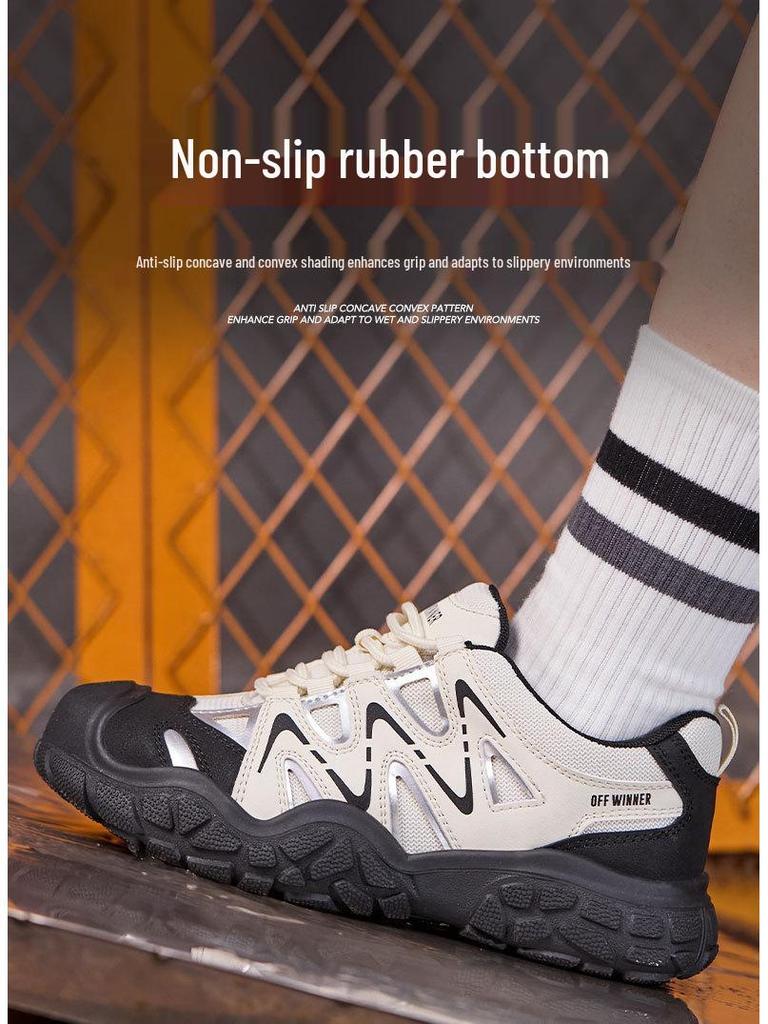 Women's All-Season Protective Shoes: Anti-Smash, Anti-Puncture, Insulated, Breathable, Anti-Odor, Comfortable.