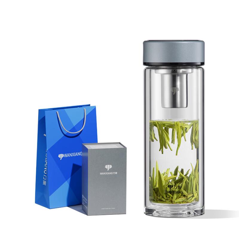 Wanxiang Double-Layer Portable Glass Mug