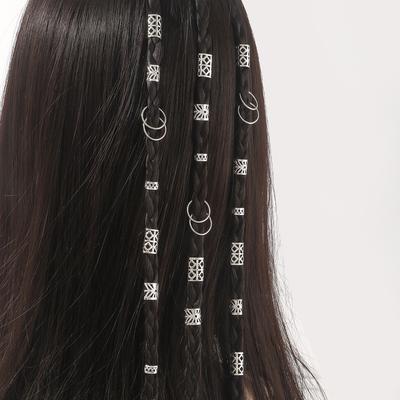 80 Pieces Dreadlock Hair Accessories Set Metal Hair Cuffs and Rings for Braids and Dreadlocks Styling Hair Jewelry